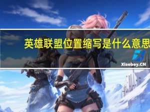 英雄联盟位置缩写是什么意思（lol位置英文缩写）