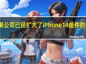 苹果公司已经扩大了iPhone14组件的订单规模