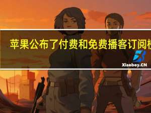 苹果公布了付费和免费播客订阅榜首