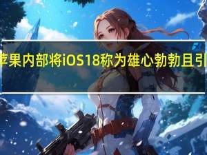 苹果内部将iOS18称为雄心勃勃且引人注目