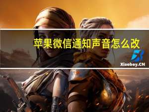 苹果微信通知声音怎么改