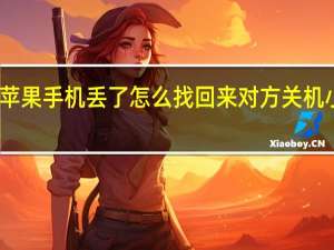 苹果手机丢了怎么找回来对方关机小红书（苹果手机丢了怎么找回来）