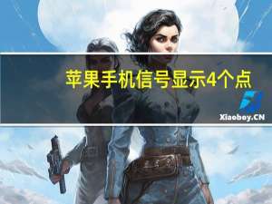 苹果手机信号显示4个点（苹果手机显示的4个点怎么弄）