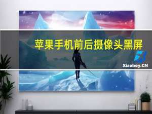 苹果手机前后摄像头黑屏