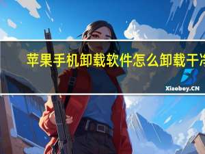 苹果手机卸载软件怎么卸载干净（苹果手机卸载软件怎么卸载）
