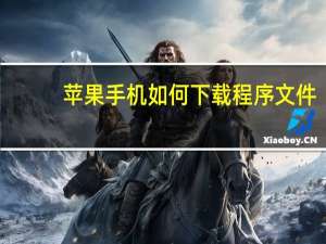 苹果手机如何下载程序文件