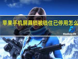 苹果手机屏幕锁被锁住已停用怎么解开（苹果手机被锁停用怎么办）