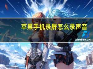 苹果手机录屏怎么录声音