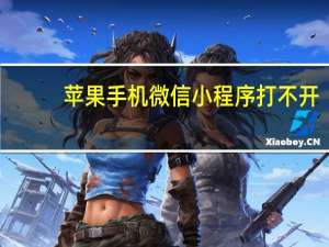 苹果手机微信小程序打不开