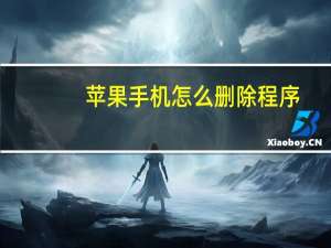 苹果手机怎么删除程序