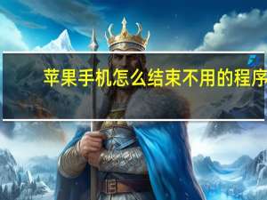 苹果手机怎么结束不用的程序
