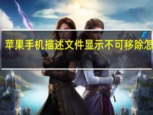 苹果手机描述文件显示不可移除怎么办