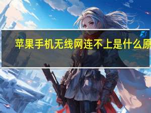 苹果手机无线网连不上是什么原因（为什么有网连不上appstore）