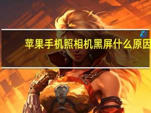 苹果手机照相机黑屏什么原因（苹果手机照相机黑屏怎么办）