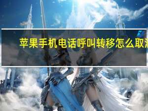 苹果手机电话呼叫转移怎么取消（电话呼叫转移怎么取消）