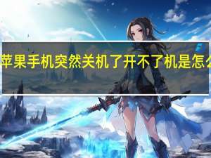 苹果手机突然关机了开不了机是怎么回事