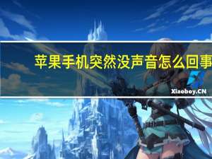 苹果手机突然没声音怎么回事,关机从起后恢复