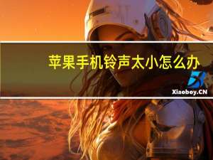 苹果手机铃声太小怎么办？