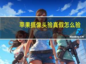 苹果摄像头验真假怎么验