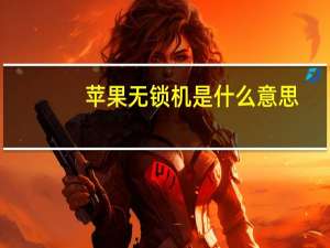 苹果无锁机是什么意思