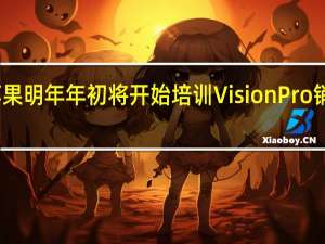 苹果明年年初将开始培训Vision Pro销售人员