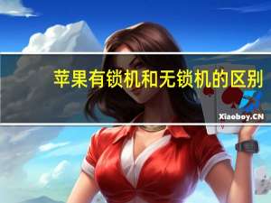 苹果有锁机和无锁机的区别