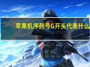 苹果机序列号G开头代表什么