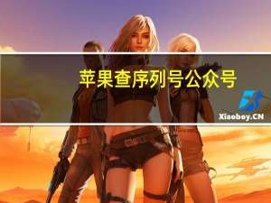 苹果查序列号公众号（苹果查序列号）