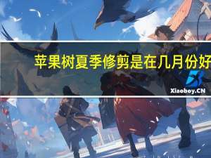 苹果树夏季修剪是在几月份好