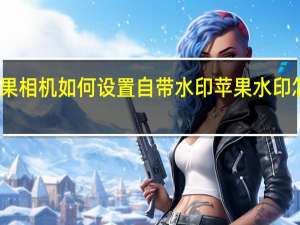 苹果相机如何设置自带水印 苹果水印怎么设置
