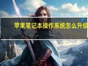 苹果笔记本操作系统怎么升级（苹果笔记本操作系统）