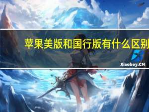 苹果美版和国行版有什么区别