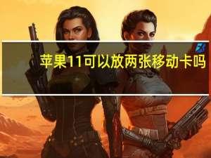 苹果11可以放两张移动卡吗