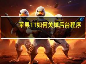 苹果11如何关掉后台程序