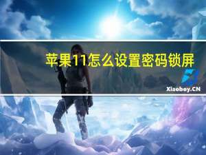 苹果11怎么设置密码锁屏