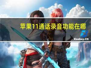 苹果11通话录音功能在哪