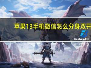 苹果13手机微信怎么分身双开（苹果手机微信怎么分身）