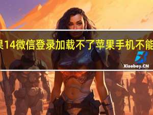 苹果14微信登录加载不了 苹果手机不能用微信了