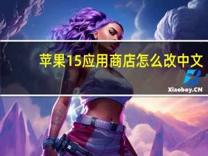 苹果15应用商店怎么改中文