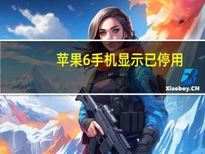苹果6手机显示已停用（苹果手机显示已停用怎么办）