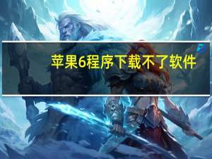 苹果6程序下载不了软件