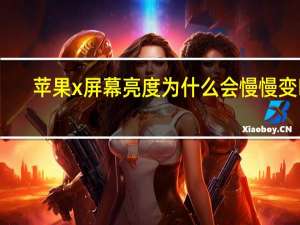 苹果x屏幕亮度为什么会慢慢变暗（苹果x手机屏幕亮度时亮时暗）