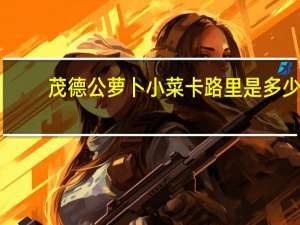 茂德公 萝卜小菜卡路里是多少