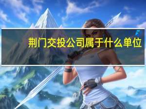 荆门交投公司属于什么单位