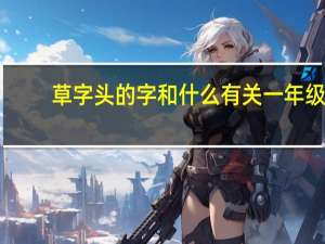 草字头的字和什么有关一年级