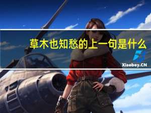 草木也知愁的上一句是什么