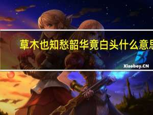 草木也知愁韶华竟白头什么意思