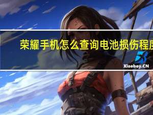 荣耀手机怎么查询电池损伤程度