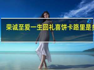 荣诚 至爱一生 回礼喜饼卡路里是多少