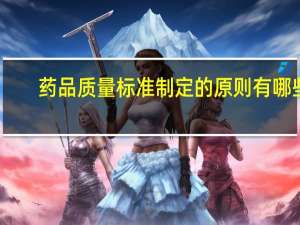 药品质量标准制定的原则有哪些